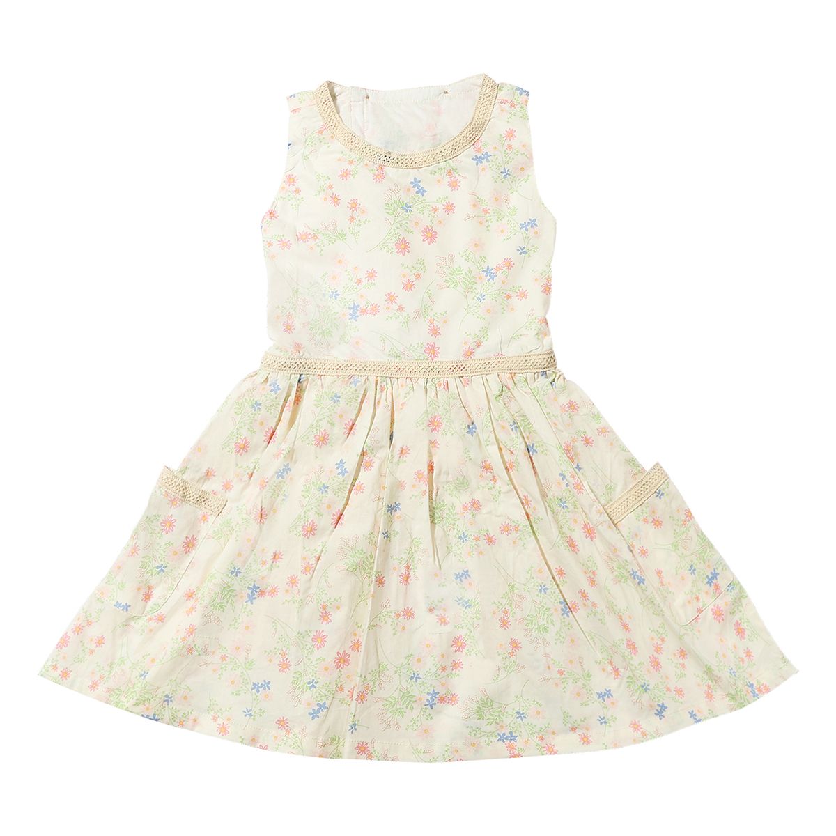 Nina Dress- Pink Meadow Flowers
