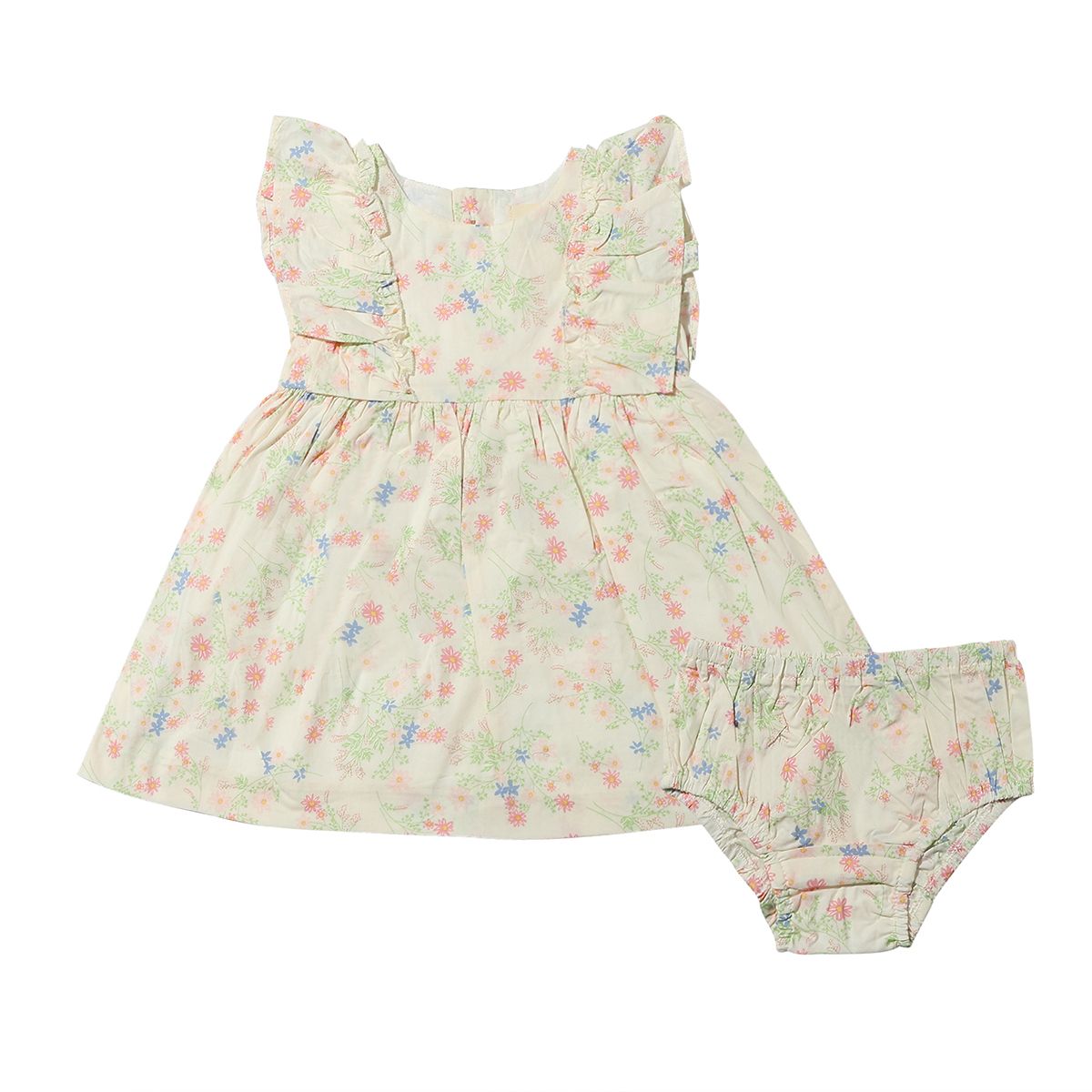 Michele Dress- Pink Meadow Flowers