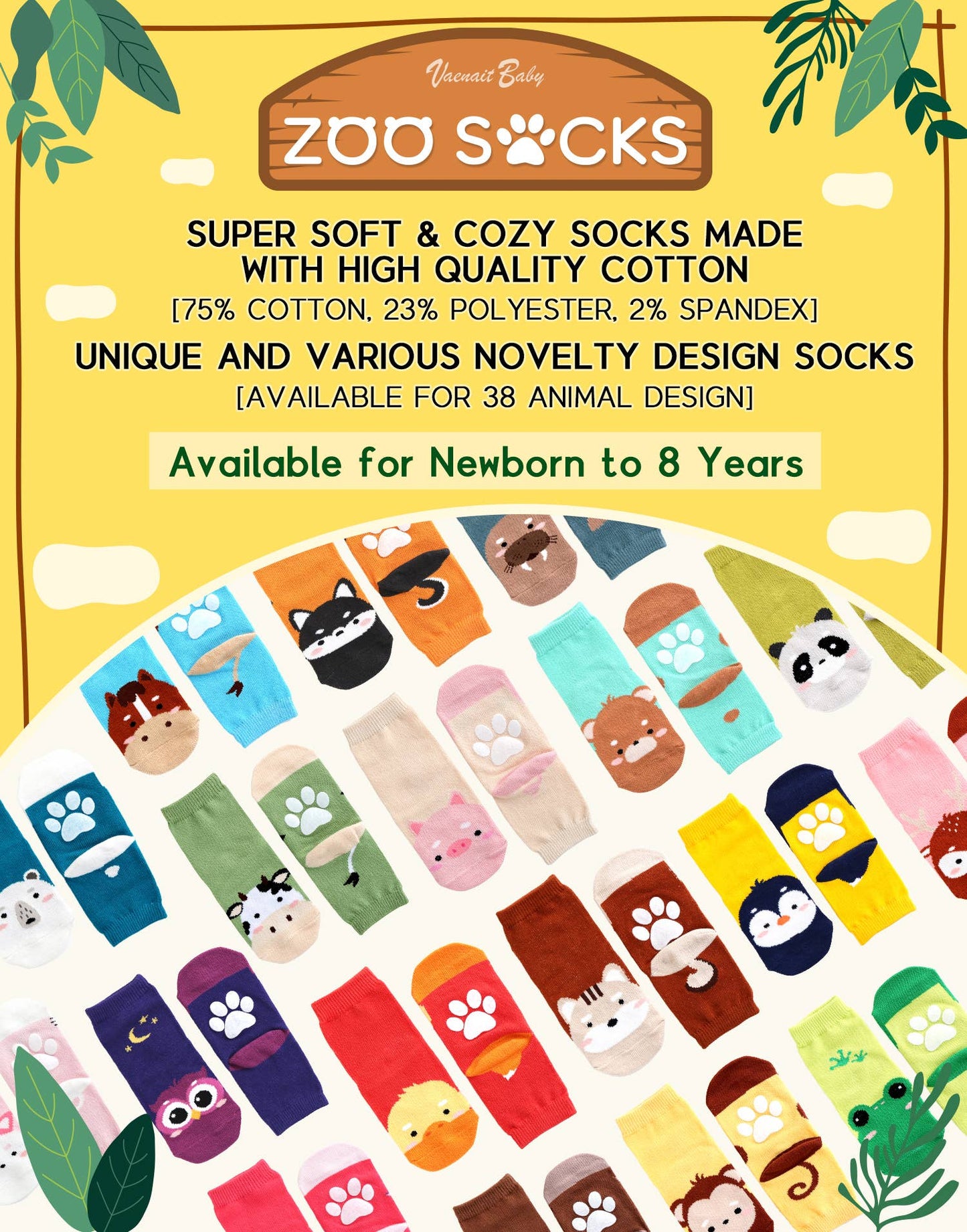 Crocodile Zoo Baby Animal Socks