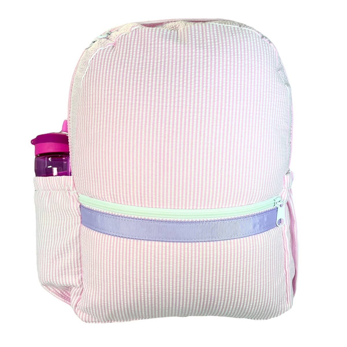 Seersucker Medium Backpack w/ Pocket | Mint