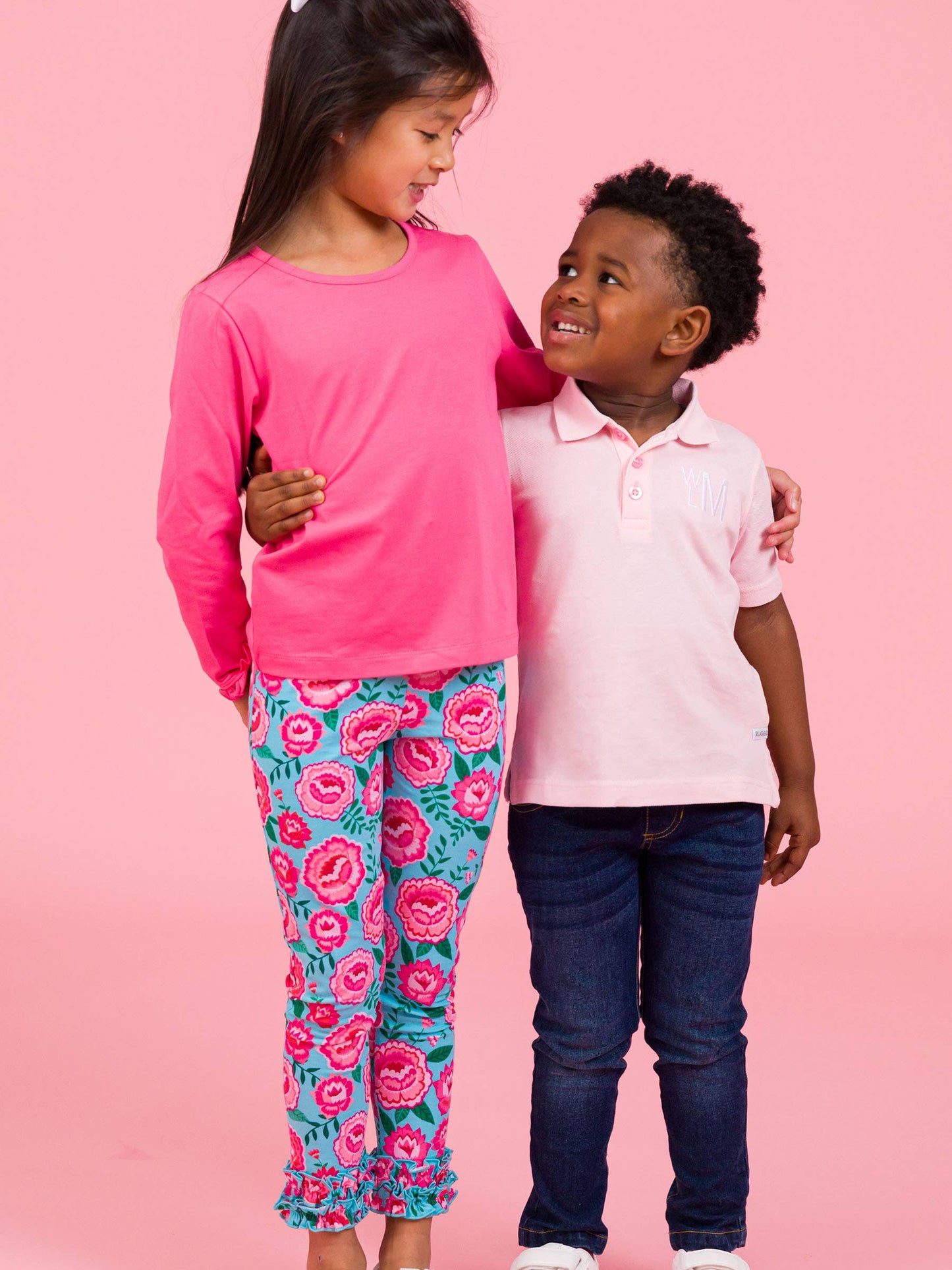 Girls Bright Blossoms Classic Ruffle Leggings