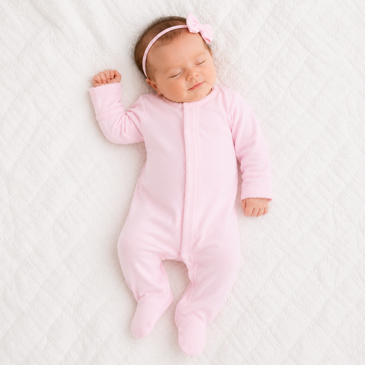 Essentials Solid Pink Footie