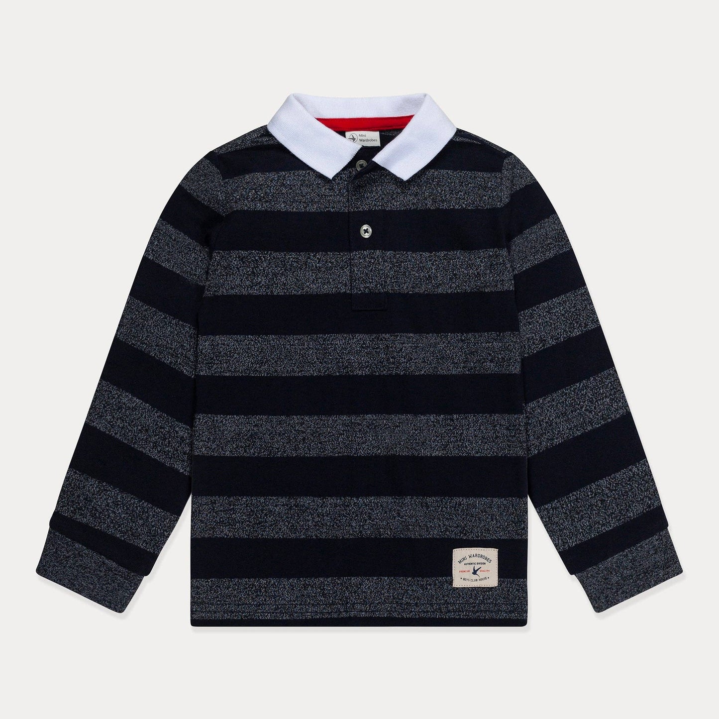 Long Sleeve Rugby Stripe Polo