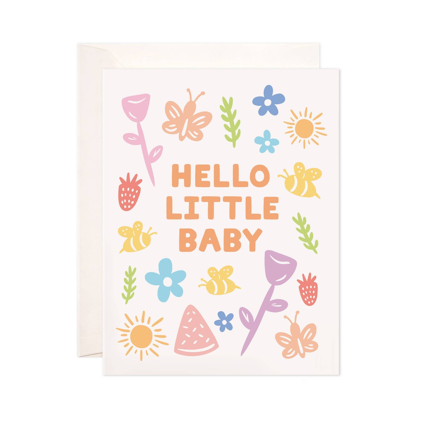 Hello Little Baby Greeting Card