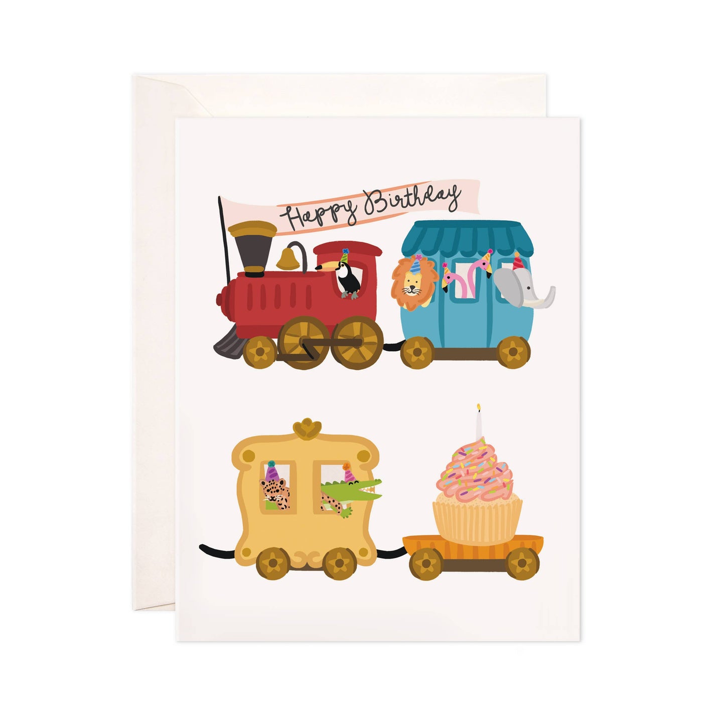 Birthday Train Greeting Card - Kids Birthday Card