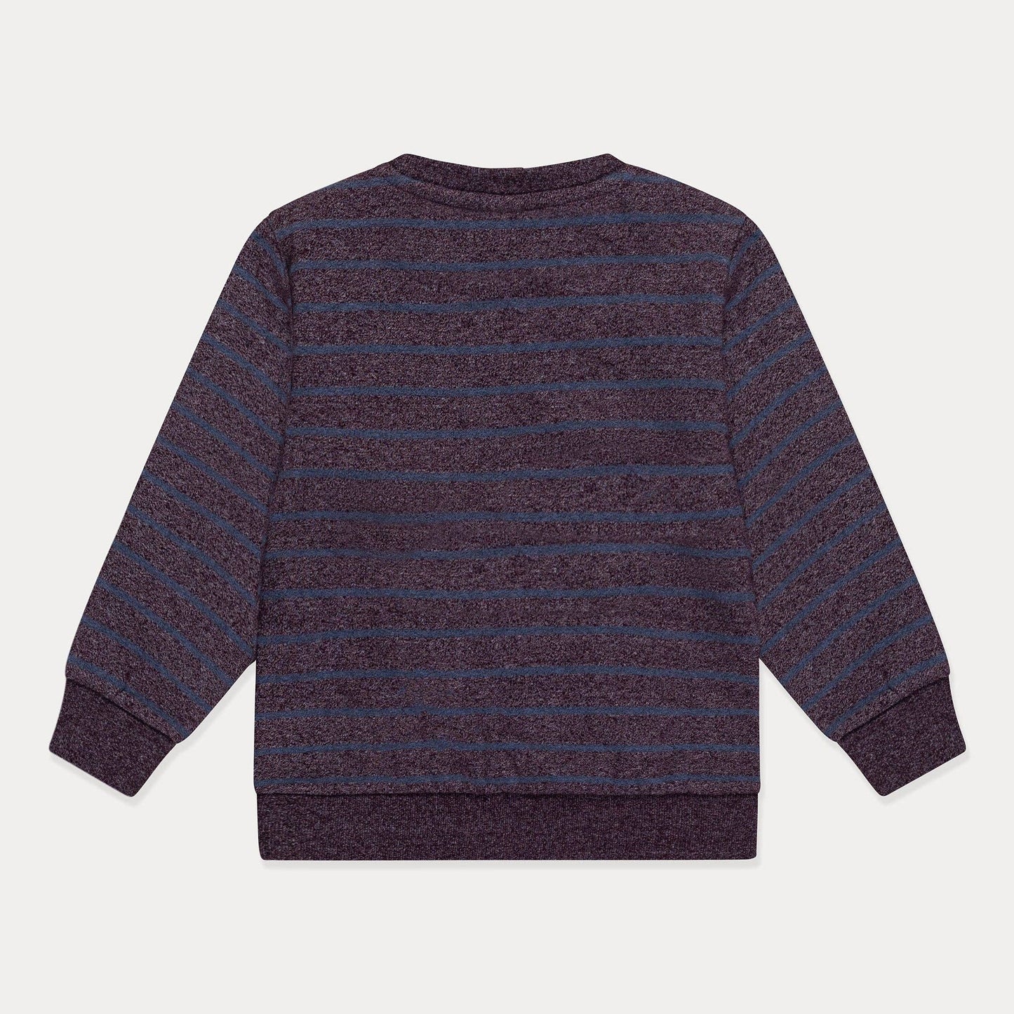 Crewneck Sweatshirt, Striped Soft Fleece