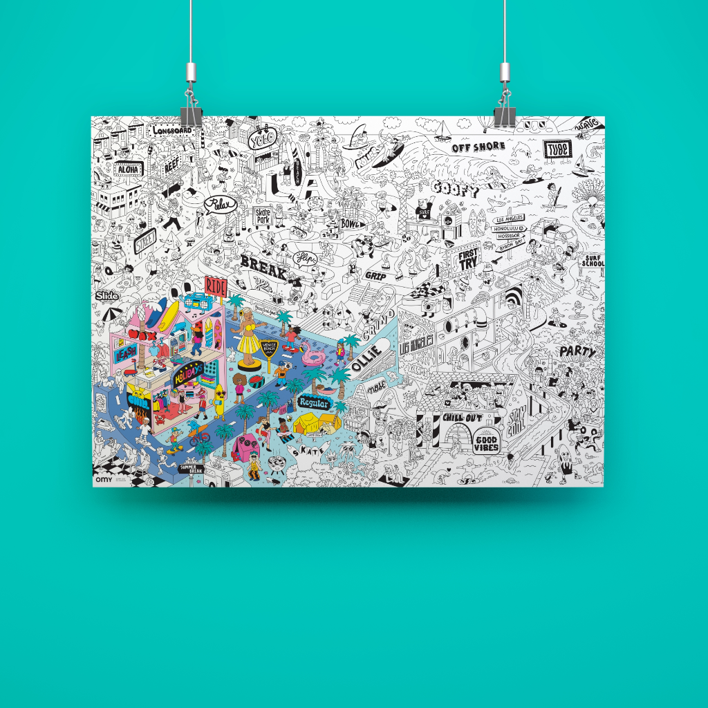 Surf and skate - Giant poster