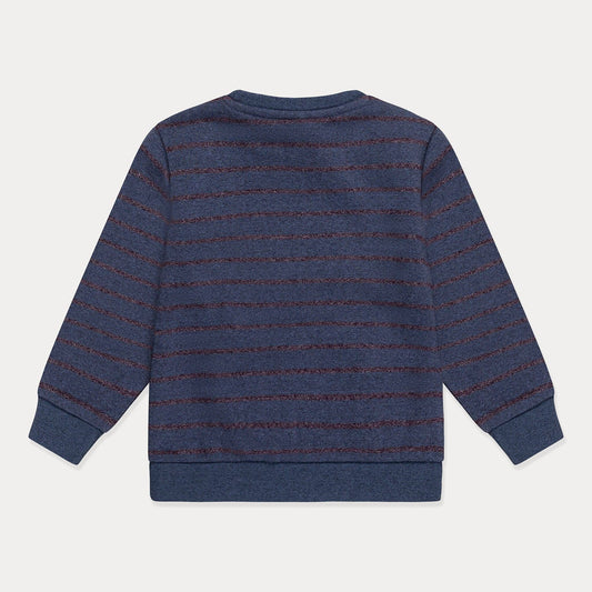 Crewneck Sweatshirt, Striped Soft Fleece
