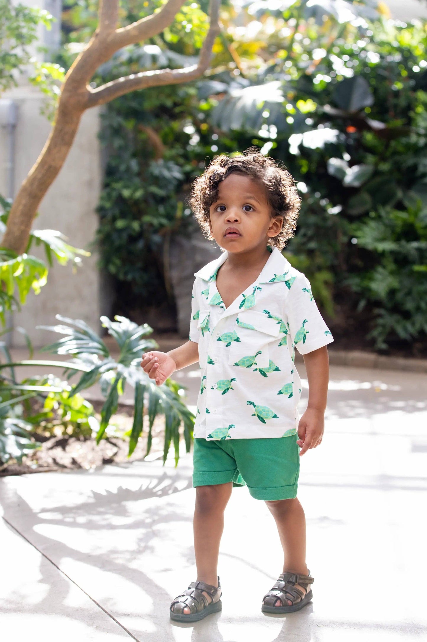 Toddler + Kid Camp Shirt- Sea Turtles