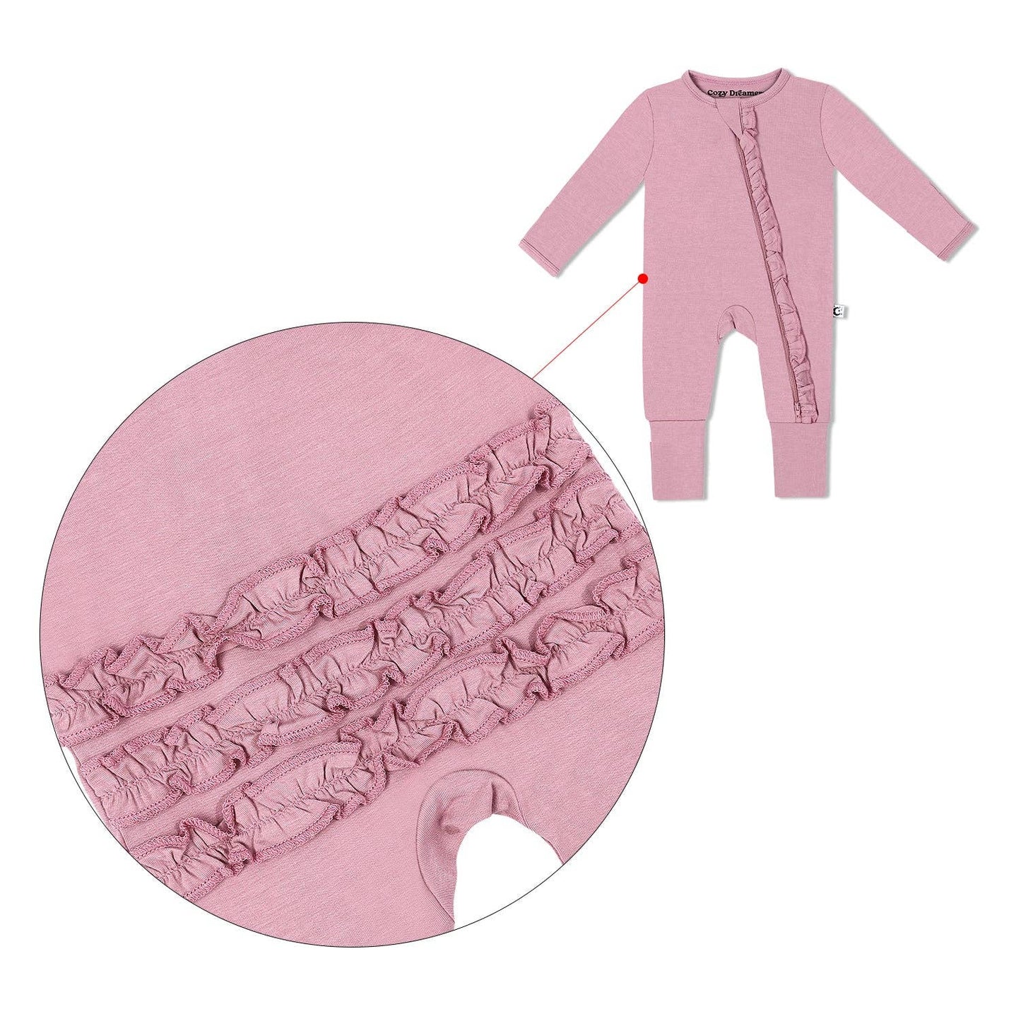 Blush & Bashful - Ruffle Bamboo Sleeper