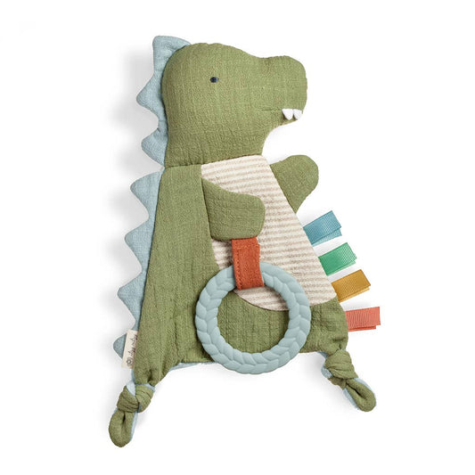 Bitzy Crinkle™ Dino Sensory Toy with Teether
