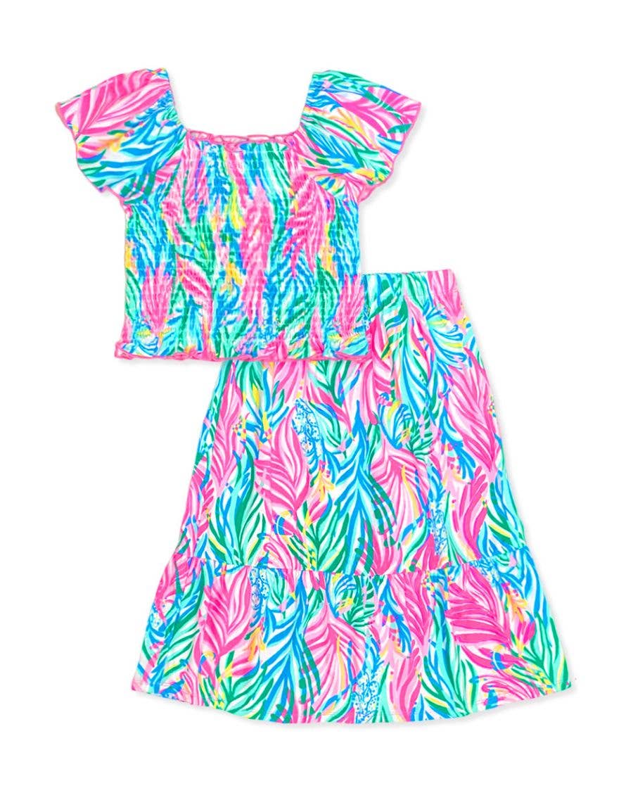 Tropical 2 Piece Skirt Set