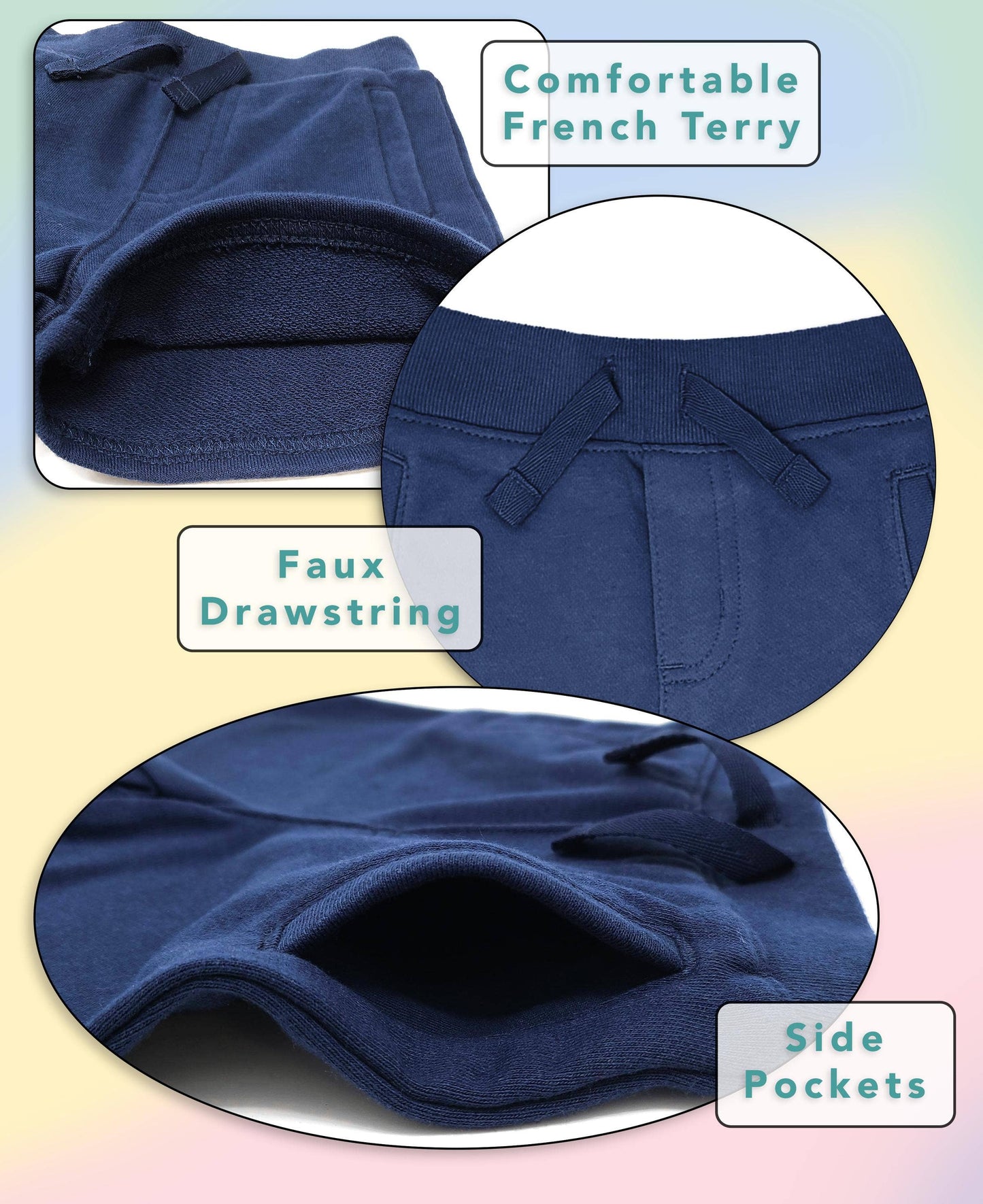 French Terry Cotton Shorts