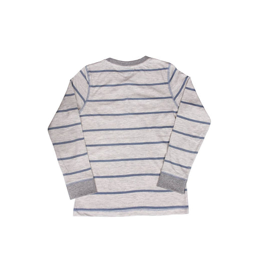 Long Sleeve Striped Henley