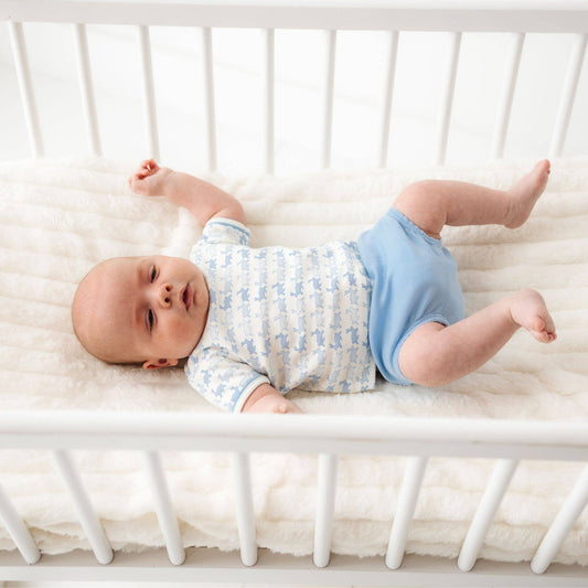 Bunny Hop Diaper Cover Set - Sky