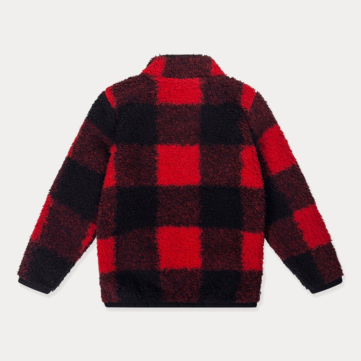 Kids Red Plaid Sherpa Jacket