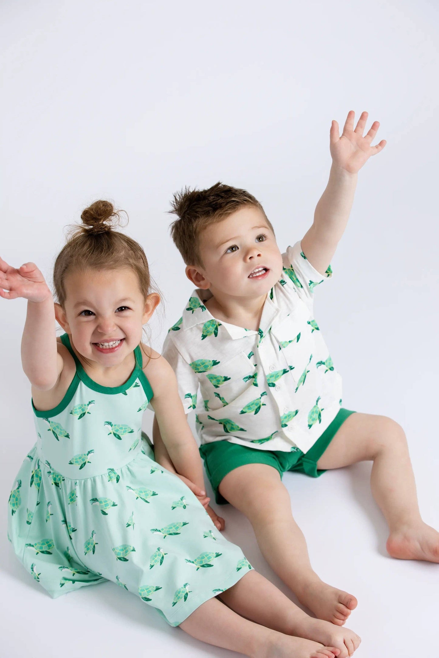 Toddler + Kid Camp Shirt- Sea Turtles