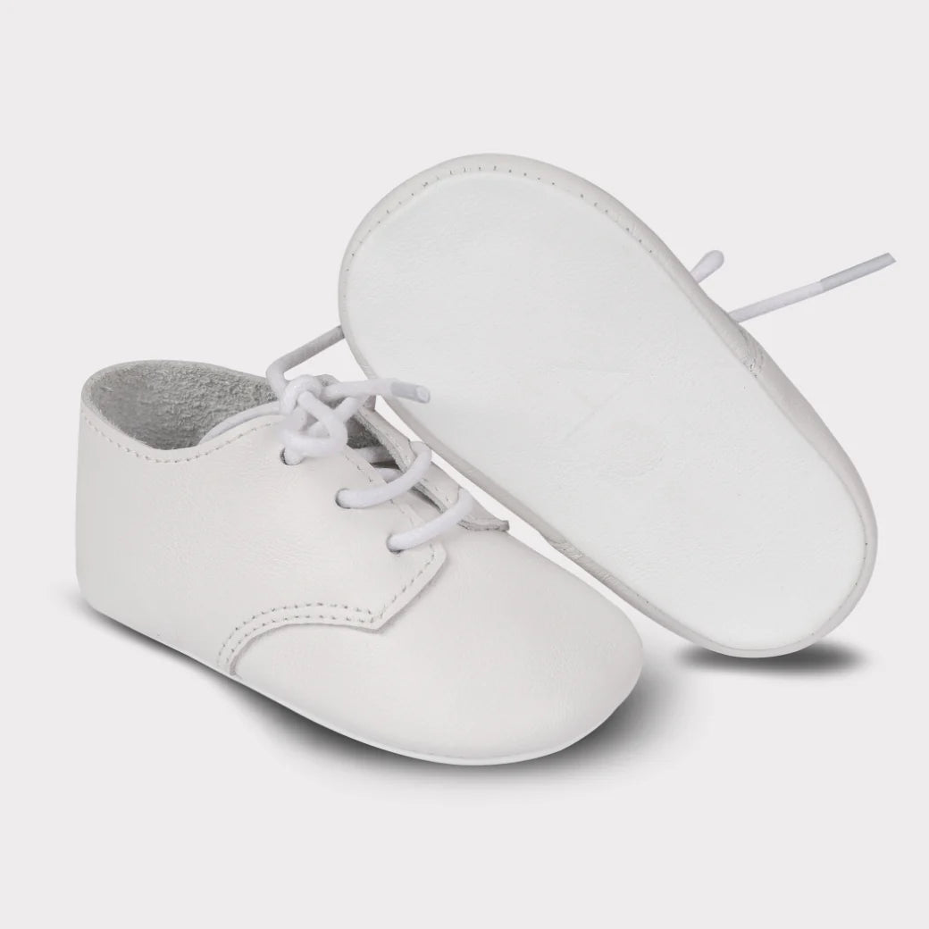 August Girls Crib Lace-Up Shoe