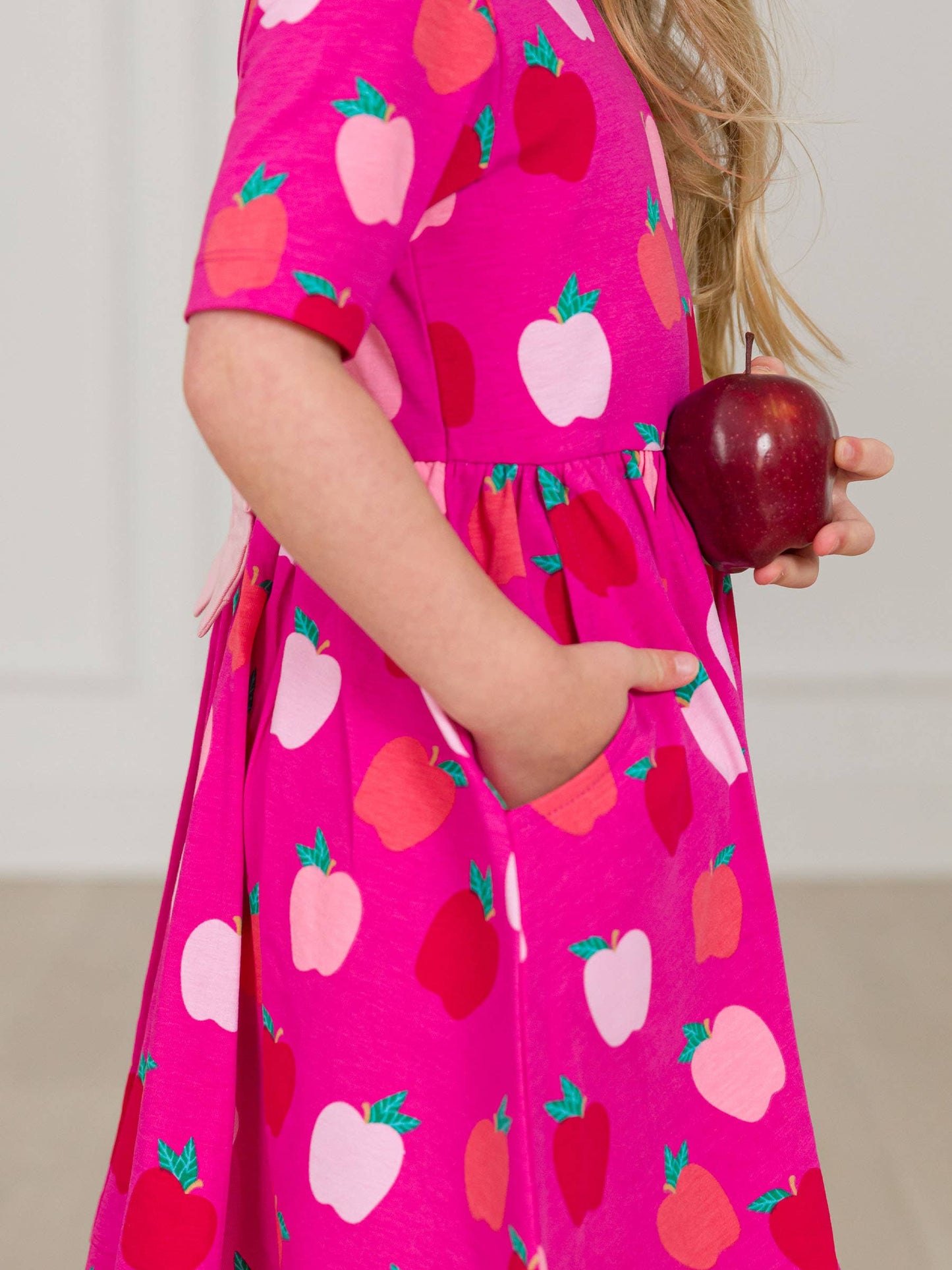 Girls Apple of My Eye Short Sleeve Knit Twirl Dress