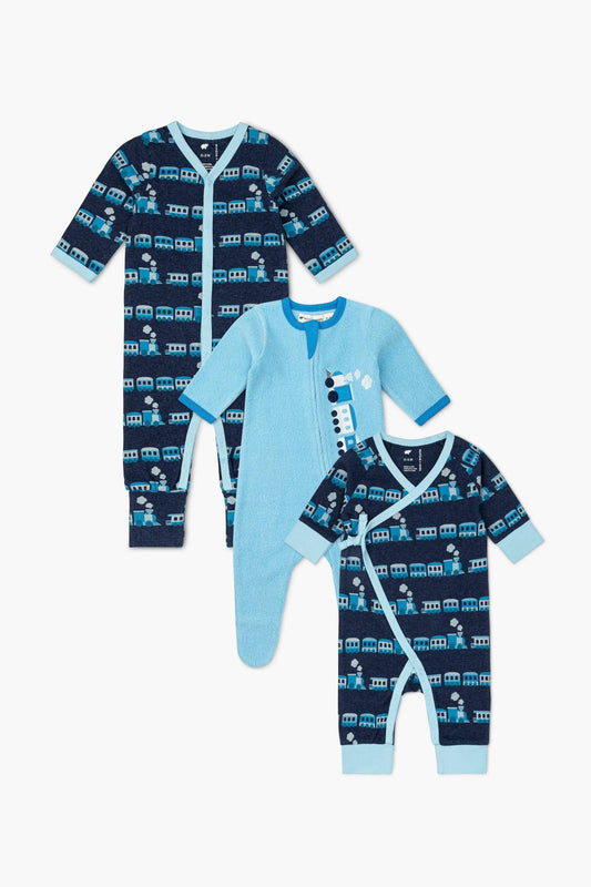 Baby Boys Blue Train Layette