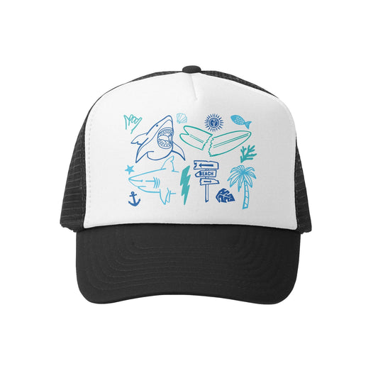 Shark Icons Kids Hat
