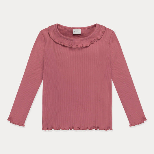 Girls' Long Sleeve Cotton Ribbed Top