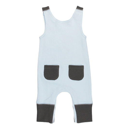 Organic Appliqué Harem Romper in Airplane