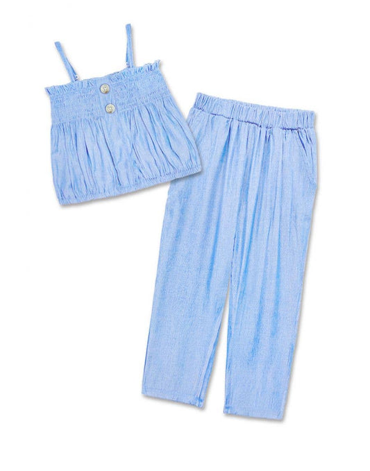 2 Piece Chambray Pant Set
