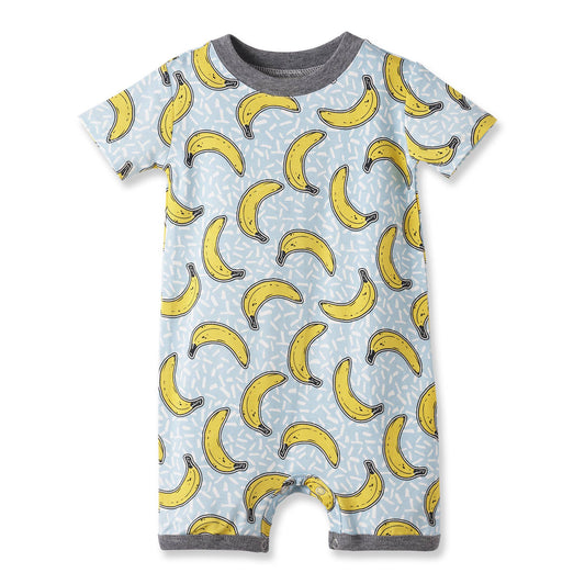 Banana Split Soft Bamboo Shorty Romper
