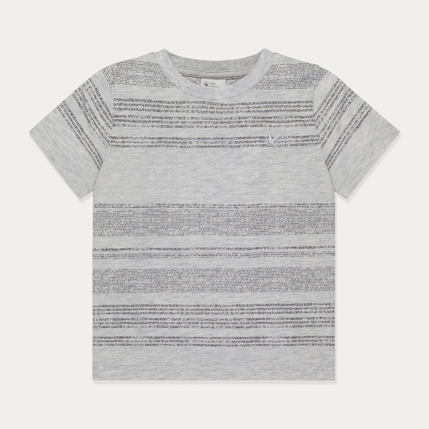 Cotton Striped Tee, Gray