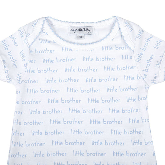 Little Brother Print Short Sleeve Bodysuit