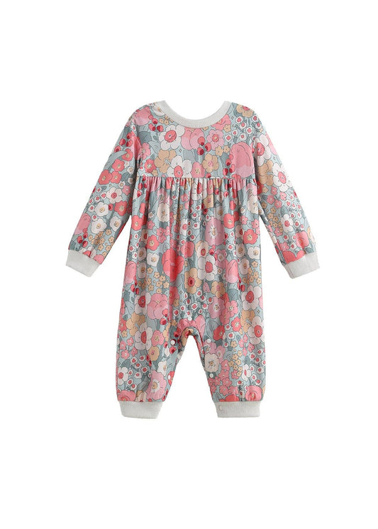 Eliza Romper Long Sleeve Floral Bubble Romper