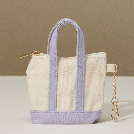 EcoCharm Cotton Everywhere-Carry Key Charm Coin Purse- Micro Mini