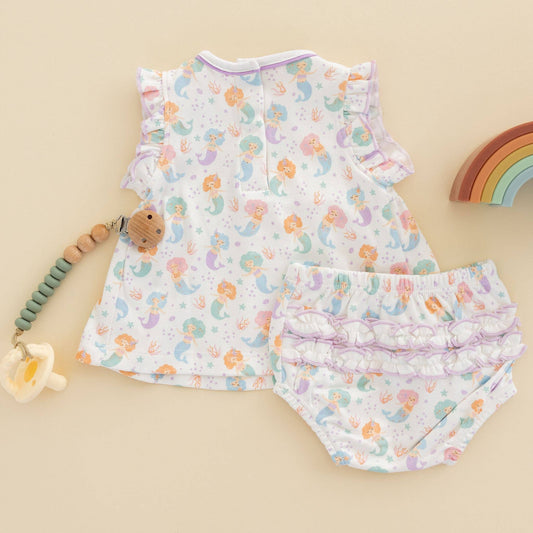 Sirena Ruffle Diaper Cover Set by Luna & Arlo