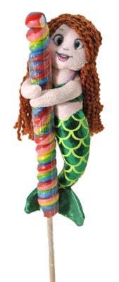 9" (23cm) Lollyplush Mermaid Brunette 14" Rainbow Lollipop