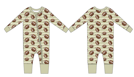 Boys Football Zippy Bamboo Pajamas