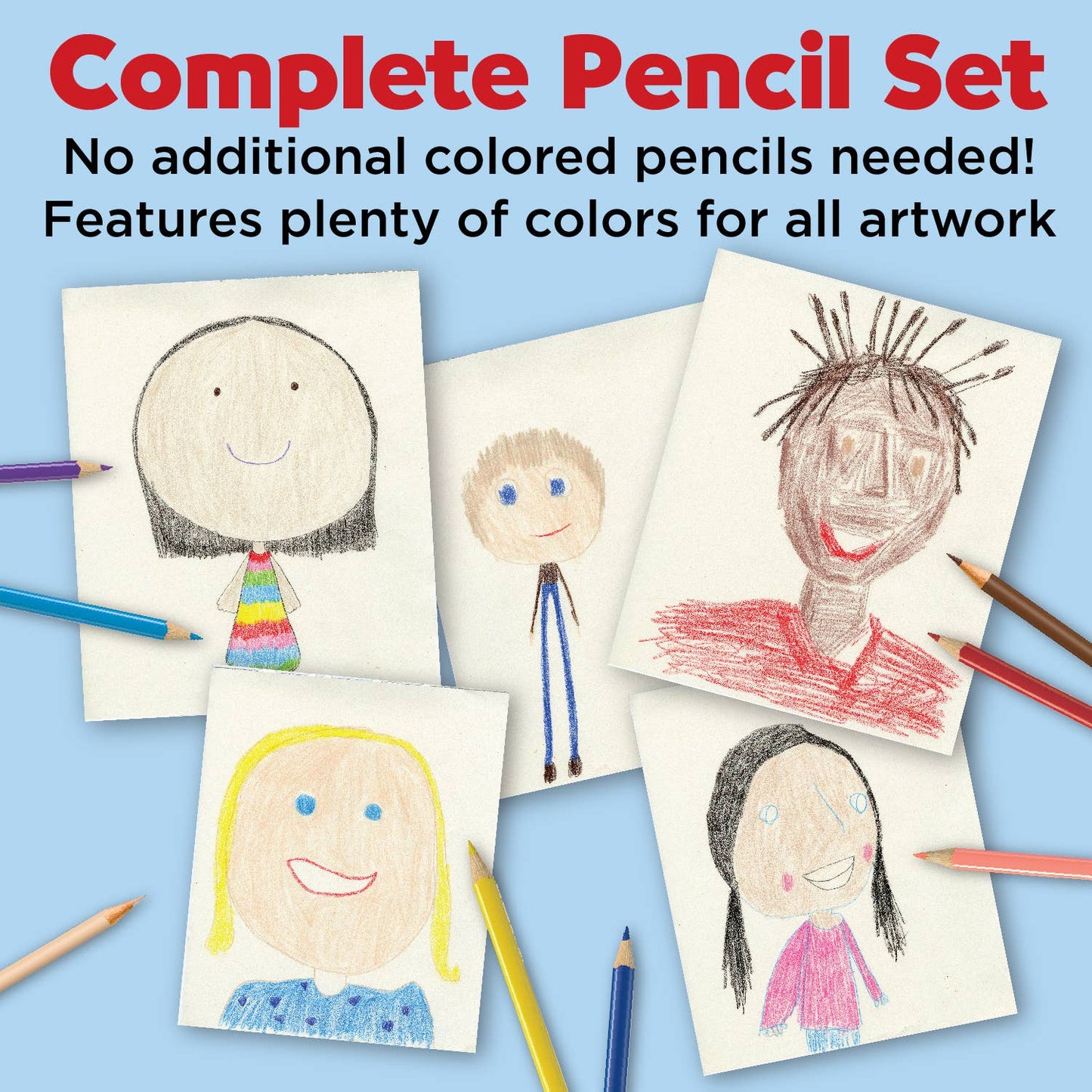 World Colors - 15 Colored Pencils with Skin Tones EcoPencils