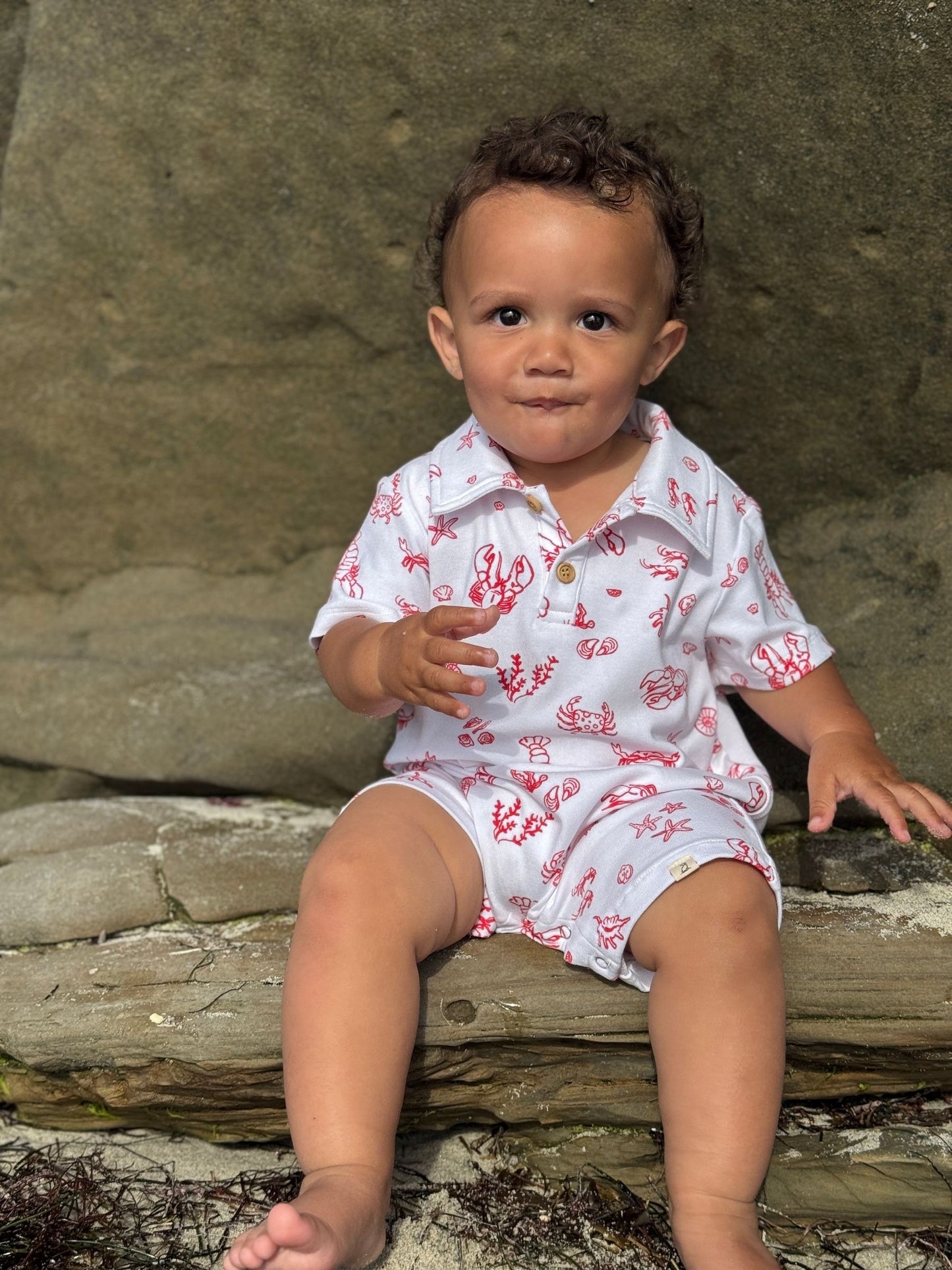 Drift Printed Romper- Sealife