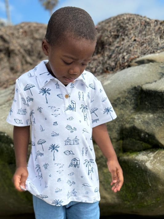 Starboard Printed Polo- Beachy