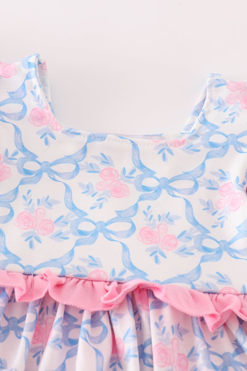 Pink Bow Ruffle Bubble