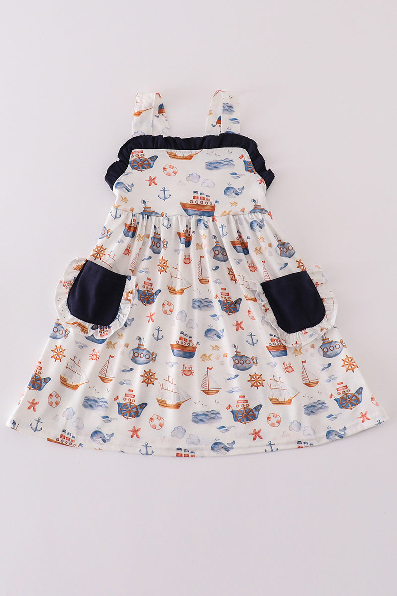 Beach Print Dress