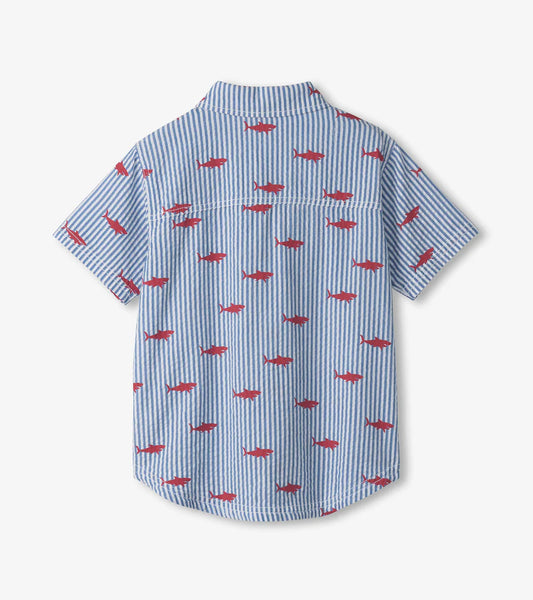 Shark Silhouette Button Down