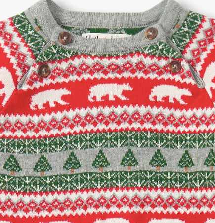 Polar Bear Fair Isle Sweater Romper