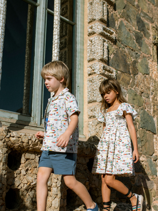 Printed Camp Shirt- Mar de Miro