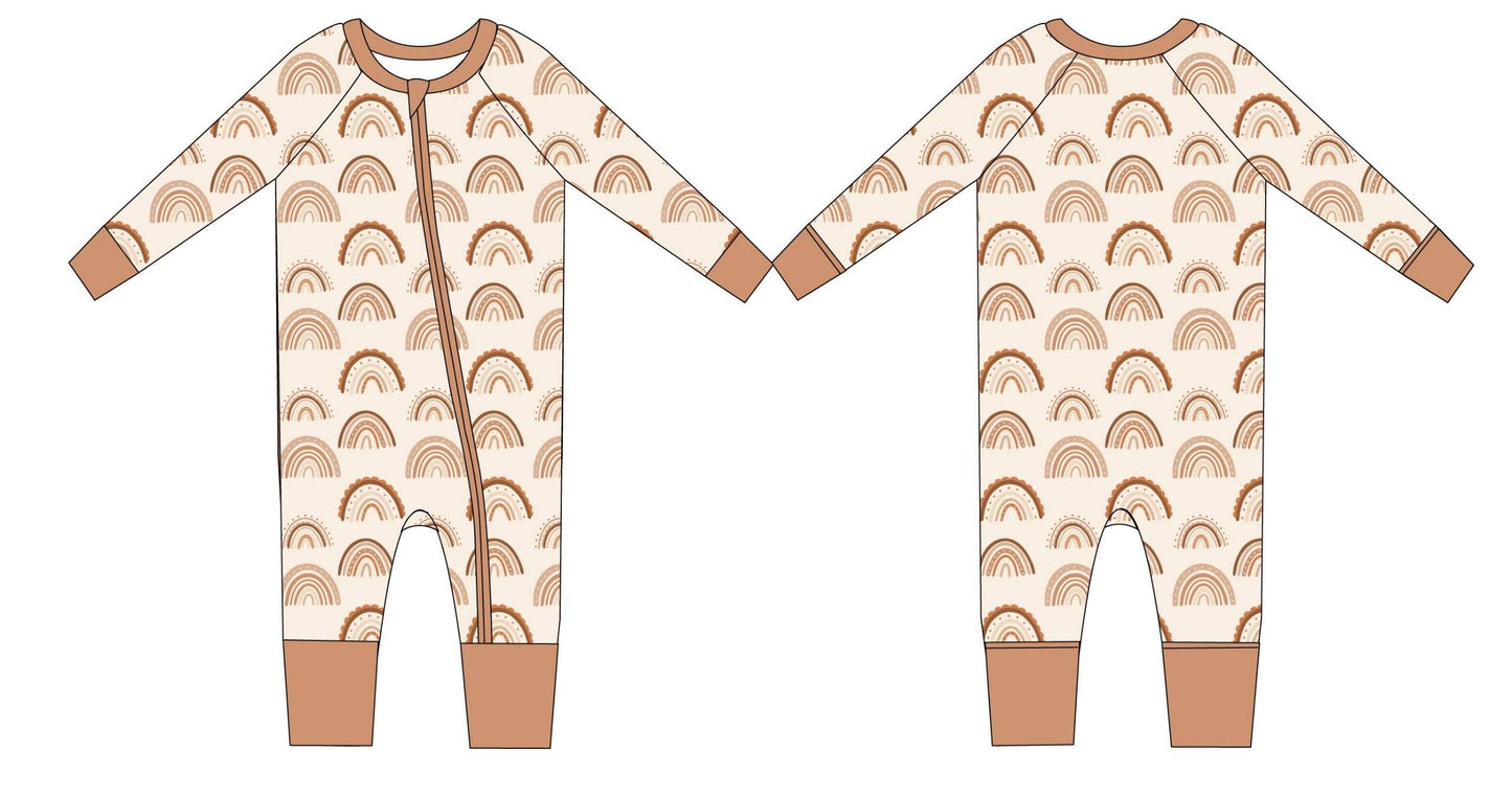Boho Rainbow Bamboo Zippy Pajamas