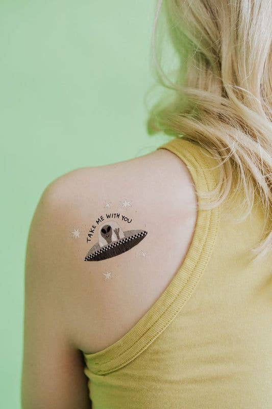 Take Me With You GID Tattoo Pair