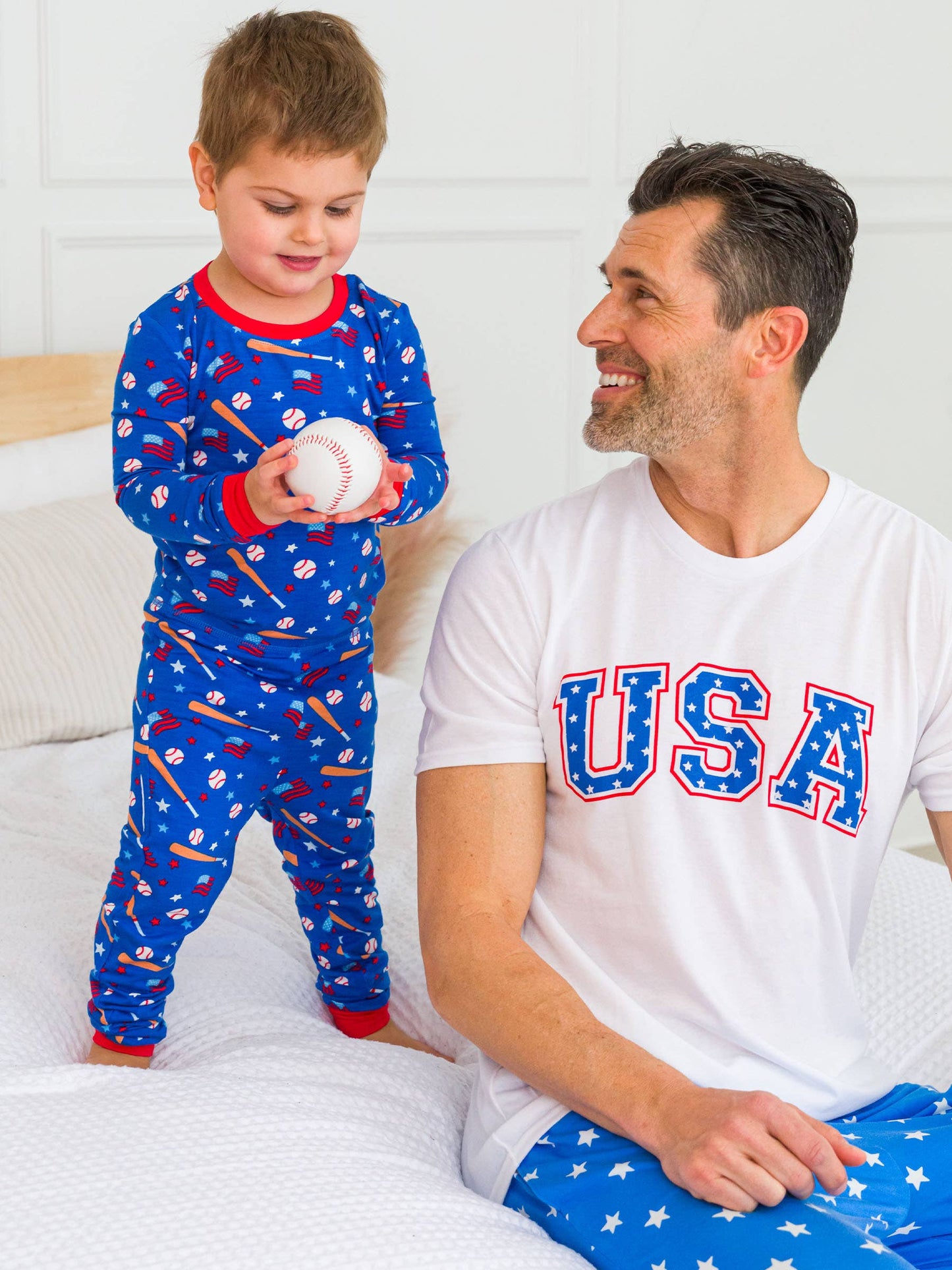 Boys Play Ball Bamboo Viscose Long Sleeve Pajama Set