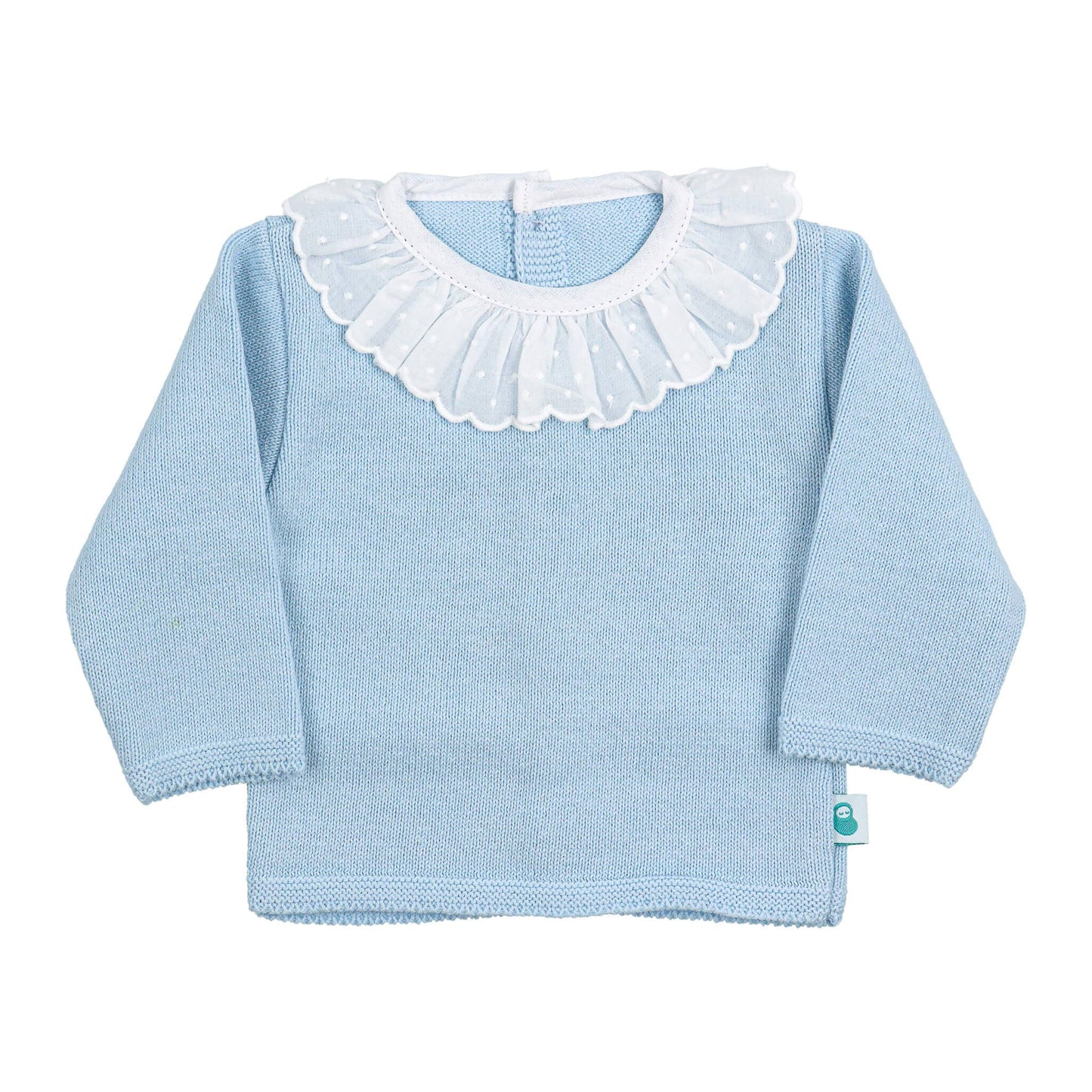 Baby Ruffle Collar Knitted Sweater and Pants Set