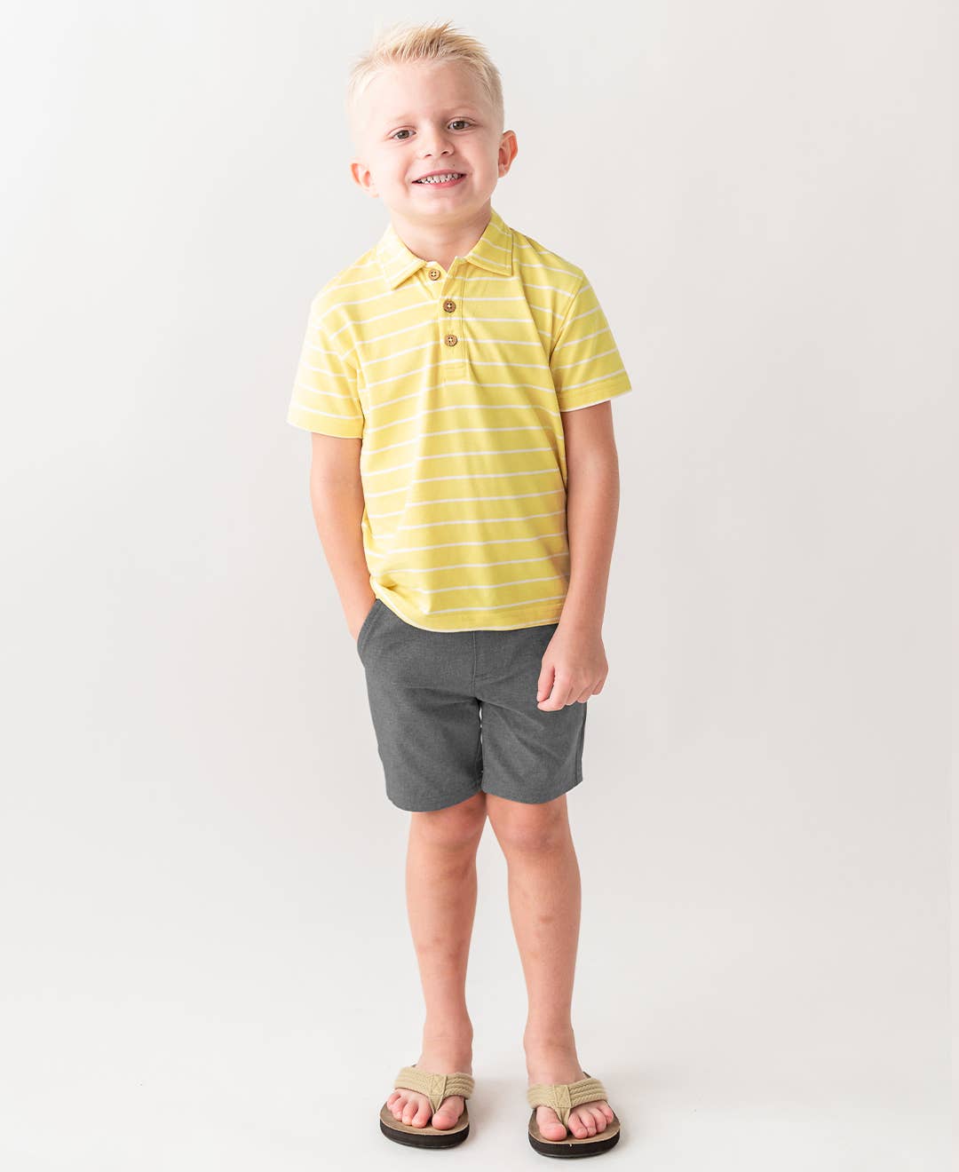 Boys Heather Harbor Gray Hybrid Shorts