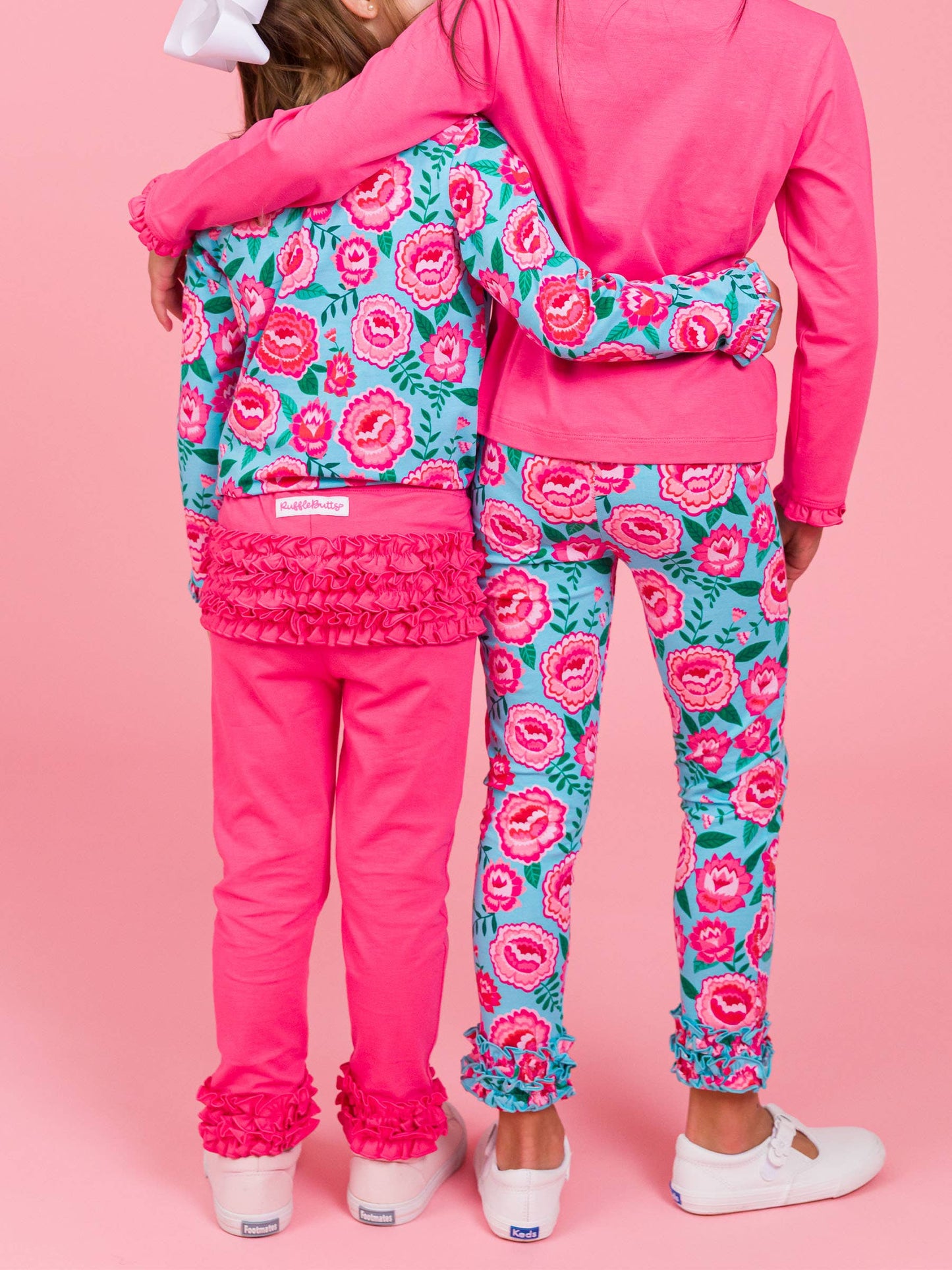Girls Bright Blossoms Classic Ruffle Leggings
